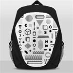 Pattern Hipster Abstract Form Geometric Line Variety Shapes Polkadots Fashion Style Seamless Backpack Bag