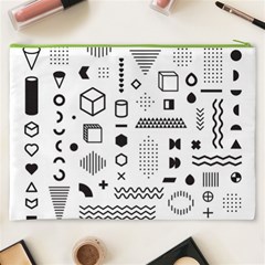 Pattern Hipster Abstract Form Geometric Line Variety Shapes Polkadots Fashion Style Seamless Cosmetic Bag (XXXL) from ArtsNow.com Back