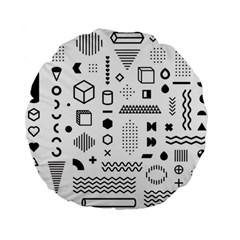 Pattern Hipster Abstract Form Geometric Line Variety Shapes Polkadots Fashion Style Seamless Standard 15  Premium Round Cushions from ArtsNow.com Front