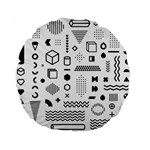 Pattern Hipster Abstract Form Geometric Line Variety Shapes Polkadots Fashion Style Seamless Standard 15  Premium Round Cushions