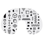Pattern Hipster Abstract Form Geometric Line Variety Shapes Polkadots Fashion Style Seamless Travel Neck Pillow