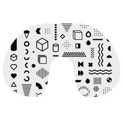 Pattern Hipster Abstract Form Geometric Line Variety Shapes Polkadots Fashion Style Seamless Travel Neck Pillow from ArtsNow.com Back