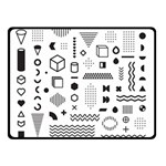 Pattern Hipster Abstract Form Geometric Line Variety Shapes Polkadots Fashion Style Seamless Two Sides Fleece Blanket (Small)