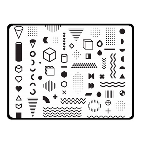 Pattern Hipster Abstract Form Geometric Line Variety Shapes Polkadots Fashion Style Seamless Two Sides Fleece Blanket (Small) from ArtsNow.com 45 x34  Blanket Back