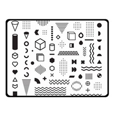 Pattern Hipster Abstract Form Geometric Line Variety Shapes Polkadots Fashion Style Seamless Two Sides Fleece Blanket (Small) from ArtsNow.com 45 x34  Blanket Back