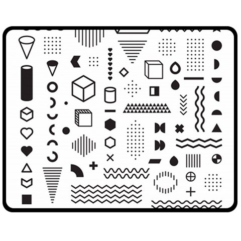 Pattern Hipster Abstract Form Geometric Line Variety Shapes Polkadots Fashion Style Seamless Two Sides Fleece Blanket (Medium) from ArtsNow.com 58.8 x47.4  Blanket Front