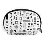 Pattern Hipster Abstract Form Geometric Line Variety Shapes Polkadots Fashion Style Seamless Accessory Pouch (Large)