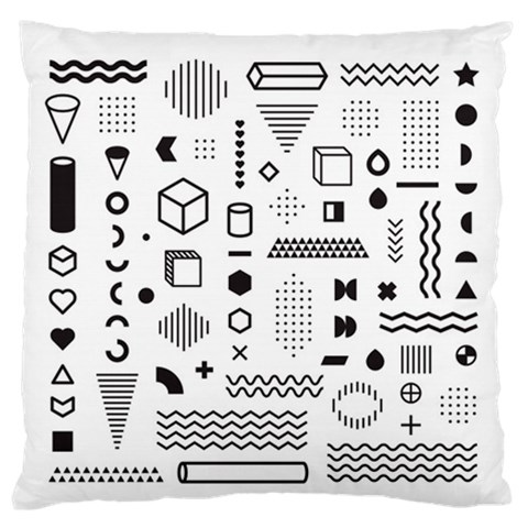 Pattern Hipster Abstract Form Geometric Line Variety Shapes Polkadots Fashion Style Seamless Large Premium Plush Fleece Cushion Case (One Side) from ArtsNow.com Front