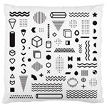 Pattern Hipster Abstract Form Geometric Line Variety Shapes Polkadots Fashion Style Seamless Large Premium Plush Fleece Cushion Case (Two Sides)