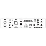 Pattern Hipster Abstract Form Geometric Line Variety Shapes Polkadots Fashion Style Seamless Small Premium Plush Fleece Scarf