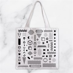 Pattern Hipster Abstract Form Geometric Line Variety Shapes Polkadots Fashion Style Seamless Zipper Grocery Tote Bag from ArtsNow.com Back