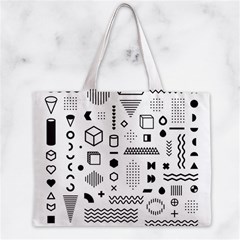 Pattern Hipster Abstract Form Geometric Line Variety Shapes Polkadots Fashion Style Seamless Zipper Mini Tote Bag from ArtsNow.com Back