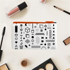 Pattern Hipster Abstract Form Geometric Line Variety Shapes Polkadots Fashion Style Seamless Cosmetic Bag (XS) from ArtsNow.com Back