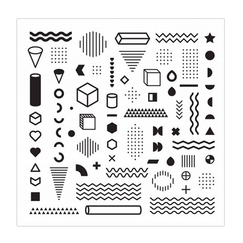 Pattern Hipster Abstract Form Geometric Line Variety Shapes Polkadots Fashion Style Seamless Duvet Cover (Queen Size) from ArtsNow.com Front