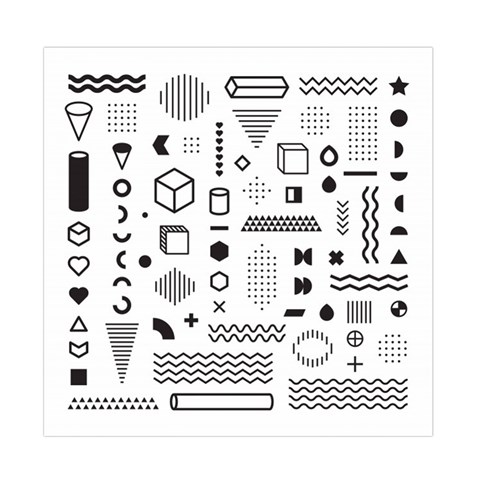 Pattern Hipster Abstract Form Geometric Line Variety Shapes Polkadots Fashion Style Seamless Duvet Cover Double Side (Full/ Double Size) from ArtsNow.com Back