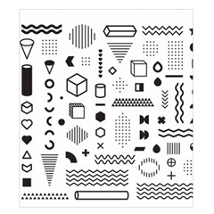 Pattern Hipster Abstract Form Geometric Line Variety Shapes Polkadots Fashion Style Seamless Duvet Cover Double Side (King Size) from ArtsNow.com Back