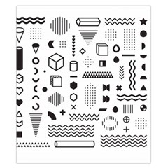 Pattern Hipster Abstract Form Geometric Line Variety Shapes Polkadots Fashion Style Seamless Duvet Cover Double Side (California King Size) from ArtsNow.com Front