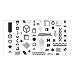 Pattern Hipster Abstract Form Geometric Line Variety Shapes Polkadots Fashion Style Seamless Satin Shawl 45  x 80 