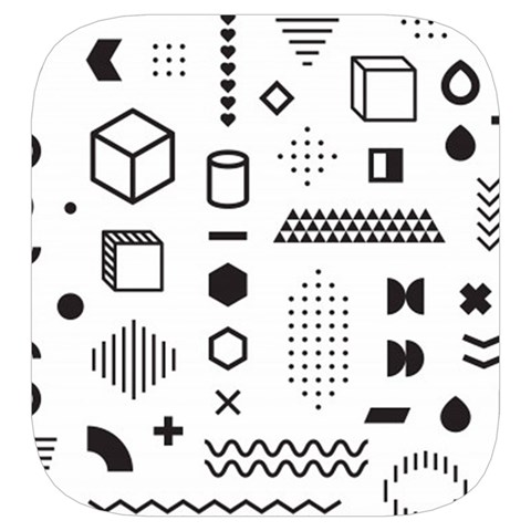 Pattern Hipster Abstract Form Geometric Line Variety Shapes Polkadots Fashion Style Seamless Toiletries Pouch from ArtsNow.com Side Left