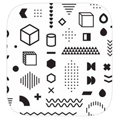 Pattern Hipster Abstract Form Geometric Line Variety Shapes Polkadots Fashion Style Seamless Toiletries Pouch from ArtsNow.com Side Left