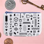 Pattern Hipster Abstract Form Geometric Line Variety Shapes Polkadots Fashion Style Seamless Large Coin Purse