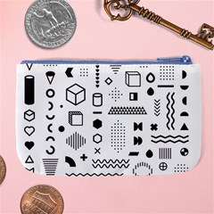 Pattern Hipster Abstract Form Geometric Line Variety Shapes Polkadots Fashion Style Seamless Large Coin Purse from ArtsNow.com Back