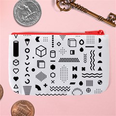 Pattern Hipster Abstract Form Geometric Line Variety Shapes Polkadots Fashion Style Seamless Large Coin Purse from ArtsNow.com Back