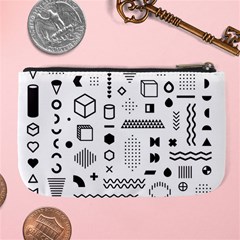 Pattern Hipster Abstract Form Geometric Line Variety Shapes Polkadots Fashion Style Seamless Large Coin Purse from ArtsNow.com Back