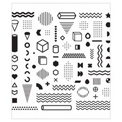 Pattern Hipster Abstract Form Geometric Line Variety Shapes Polkadots Fashion Style Seamless Drawstring Pouch (XS) from ArtsNow.com Back