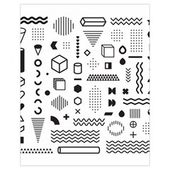 Pattern Hipster Abstract Form Geometric Line Variety Shapes Polkadots Fashion Style Seamless Drawstring Pouch (XL) from ArtsNow.com Front