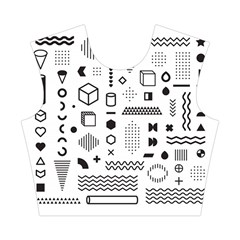 Pattern Hipster Abstract Form Geometric Line Variety Shapes Polkadots Fashion Style Seamless Cotton Crop Top from ArtsNow.com Front