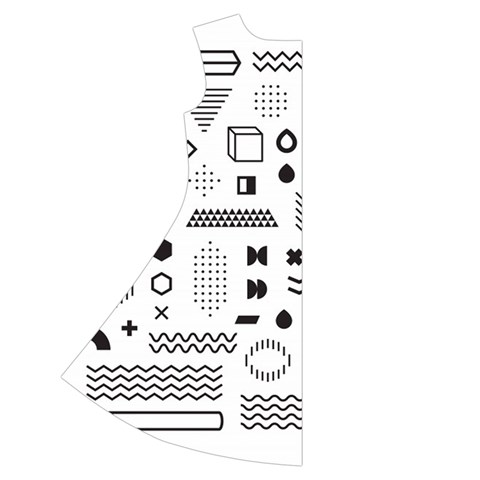 Pattern Hipster Abstract Form Geometric Line Variety Shapes Polkadots Fashion Style Seamless Short Sleeve V Back Left