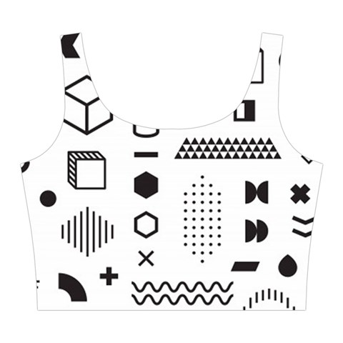 Pattern Hipster Abstract Form Geometric Line Variety Shapes Polkadots Fashion Style Seamless Midi Sleeveless Dress from ArtsNow.com Top Front