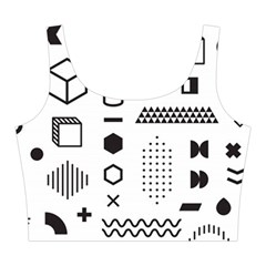 Pattern Hipster Abstract Form Geometric Line Variety Shapes Polkadots Fashion Style Seamless Midi Sleeveless Dress from ArtsNow.com Top Front