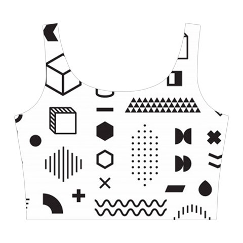 Pattern Hipster Abstract Form Geometric Line Variety Shapes Polkadots Fashion Style Seamless Midi Sleeveless Dress from ArtsNow.com Top Back