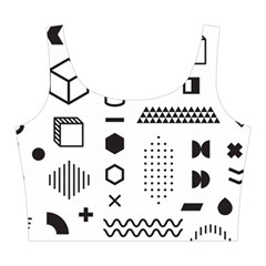 Pattern Hipster Abstract Form Geometric Line Variety Shapes Polkadots Fashion Style Seamless Midi Sleeveless Dress from ArtsNow.com Top Back