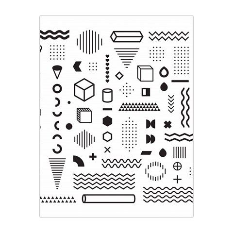 Pattern Hipster Abstract Form Geometric Line Variety Shapes Polkadots Fashion Style Seamless Medium Tapestry from ArtsNow.com Front