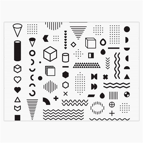 Pattern Hipster Abstract Form Geometric Line Variety Shapes Polkadots Fashion Style Seamless Roll Up Canvas Pencil Holder (L) from ArtsNow.com Front