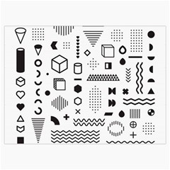 Pattern Hipster Abstract Form Geometric Line Variety Shapes Polkadots Fashion Style Seamless Roll Up Canvas Pencil Holder (L) from ArtsNow.com Front