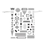 Pattern Hipster Abstract Form Geometric Line Variety Shapes Polkadots Fashion Style Seamless Lightweight Drawstring Pouch (S)