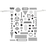 Pattern Hipster Abstract Form Geometric Line Variety Shapes Polkadots Fashion Style Seamless Lightweight Drawstring Pouch (XL)
