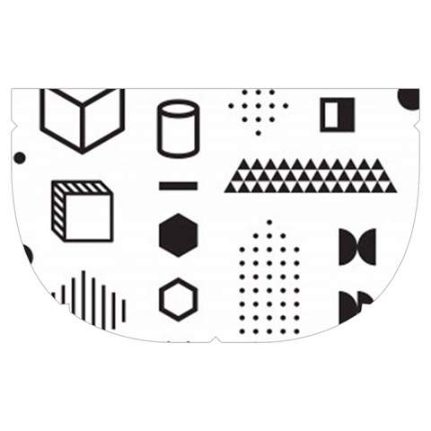 Pattern Hipster Abstract Form Geometric Line Variety Shapes Polkadots Fashion Style Seamless Make Up Case (Medium) from ArtsNow.com Side Right