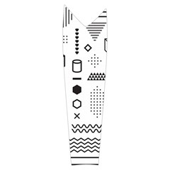 Pattern Hipster Abstract Form Geometric Line Variety Shapes Polkadots Fashion Style Seamless Women s Long Sleeve Raglan T Left Sleeve Side