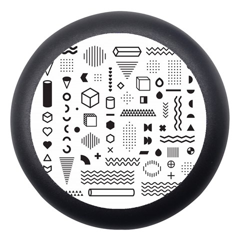 Pattern Hipster Abstract Form Geometric Line Variety Shapes Polkadots Fashion Style Seamless Dento Box with Mirror from ArtsNow.com Front
