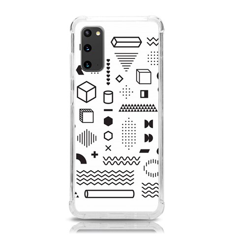 Pattern Hipster Abstract Form Geometric Line Variety Shapes Polkadots Fashion Style Seamless Samsung Galaxy S20 6.2 Inch TPU UV Case from ArtsNow.com Front