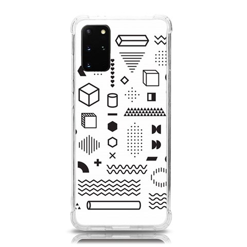 Pattern Hipster Abstract Form Geometric Line Variety Shapes Polkadots Fashion Style Seamless Samsung Galaxy S20Plus 6.7 Inch TPU UV Case from ArtsNow.com Front