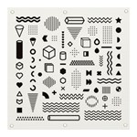 Pattern Hipster Abstract Form Geometric Line Variety Shapes Polkadots Fashion Style Seamless Banner and Sign 3  x 3 
