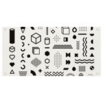 Pattern Hipster Abstract Form Geometric Line Variety Shapes Polkadots Fashion Style Seamless Banner and Sign 4  x 2 