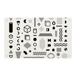 Pattern Hipster Abstract Form Geometric Line Variety Shapes Polkadots Fashion Style Seamless Banner and Sign 5  x 3 