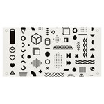 Pattern Hipster Abstract Form Geometric Line Variety Shapes Polkadots Fashion Style Seamless Banner and Sign 6  x 3 